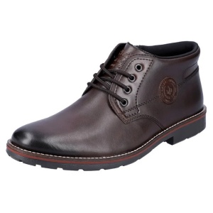 Ghete barbati maro casual piele naturala imblanite cu toc Rieker 15339-25-Maro