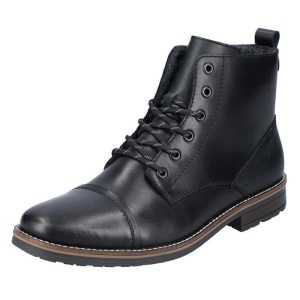 Ghete barbati negru casual piele naturala cu toc Rieker 33205-00-Negru