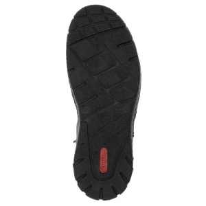 Ghete barbati negru casual piele naturala impermeabile imblanite cu talpa joasa Rieker B0309-00-Negru