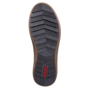 Ghete dama albastru inchis casual piele ecologica cu talpa joasa Rieker Z6637-14-Albastru-Inchis