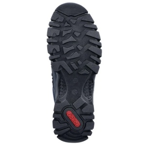 Ghete dama albastru inchis sport piele ecologica impermeabile cu talpa joasa Rieker M9830-15-Albastru-Inchis