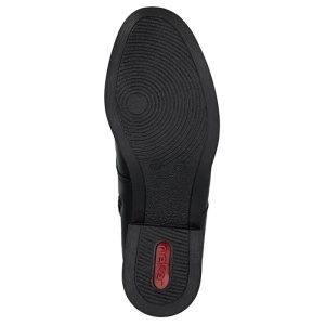 Ghete dama negru casual piele ecologica cu toc Rieker 77030-00-Negru