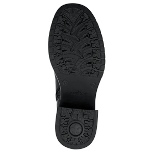 Ghete dama negru casual piele naturala imblanite cu toc Rieker Y5253-00-Negru