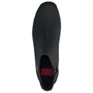 Ghete dama negru casual tex impermeabile cu talpa joasa Rieker 98251-00-Negru