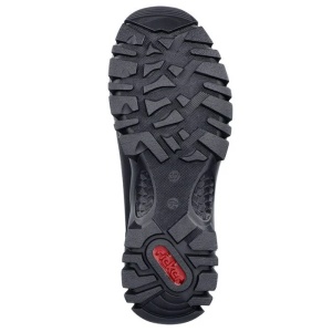 Ghete dama negru sport piele ecologica impermeabile imblanite cu talpa joasa Rieker M9844-00-Negru