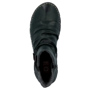 Ghete dama verde casual piele ecologica cu talpa joasa Rieker 55052-54-Verde
