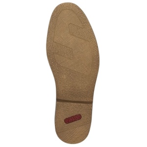 Pantofi barbati albastru inchis casual piele naturala perforati cu toc Rieker 13431-14-Albastru-Inchis
