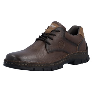 Pantofi barbati maro casual piele naturala cu talpa groasa Rieker 12213-25-Maro