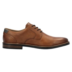 Pantofi barbati maro casual piele naturala cu toc Rieker 13523-24-Maro