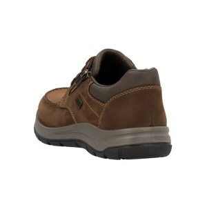Pantofi barbati maro casual piele naturala impermeabili cu talpa joasa Rieker 03601-22-Maro