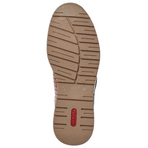Pantofi barbati maro casual piele naturala perforati cu talpa joasa Rieker B5115-24-Maro