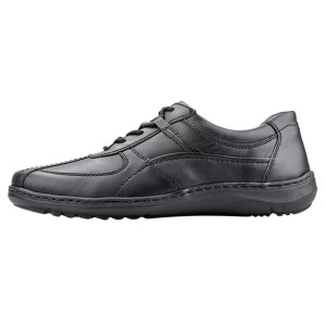 Pantofi barbati, negru, casual, piele naturala, cu talpa joasa, Waldlaufer 478002-174-001-Herwig-Negru