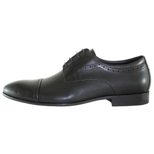 Pantofi barbati, negru, eleganti, piele naturala, cu toc, Alberto Clarini C213-501A-Negru