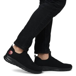 Pantofi barbati negru sport textil cu talpa joasa Rieker B7365-00-Negru