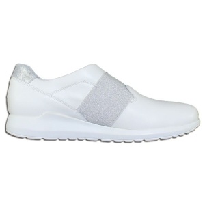 Pantofi dama alb casual piele naturala cu talpa joasa Waldlaufer 347860-10-1801-Alb