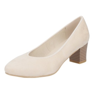 Pantofi dama bej casual textil cu toc Rieker 44650-60-Bej
