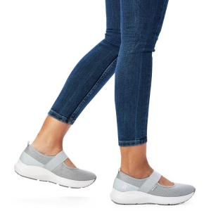 Pantofi dama gri casual textil cu platforma Rieker 42102-40-Gri