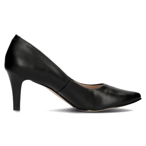 Pantofi dama negru eleganti piele naturala cu toc Filippo DP4427-23-BK-Negru