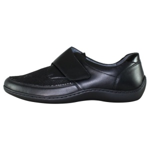 Pantofi dama, negru, ortopedici, casual, piele naturala, cu talpa joasa, Waldlaufer 496H31-352-001-Henni-Negru