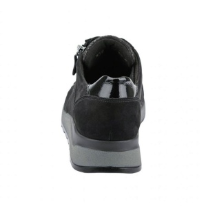 Pantofi dama negru ortopedici sport piele naturala cu talpa joasa Waldlaufer H64007-307-001-Hiroko-Negru