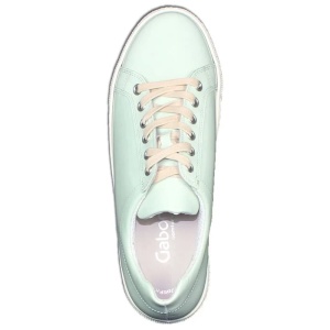 Pantofi dama verde casual piele naturala lacuita cu talpa joasa Gabor 34-404-0-Verde