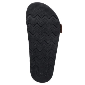 Papuci barbati bej casual piele intoarsa cu talpa groasa Rieker 21190-27-Bej