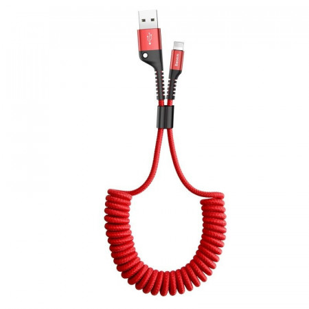 Cablu flexibil Lightning Baseus Spring 1m 2A (rosu)