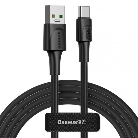 Cablu USB-C Baseus White Series, VOOC, QC, 5A, 2m (negru)