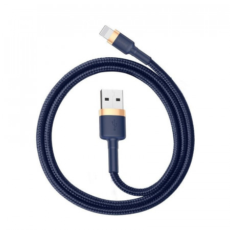 Cablu USB Lightning Baseus Cafule 1.5A 2m (auriu-albastru)