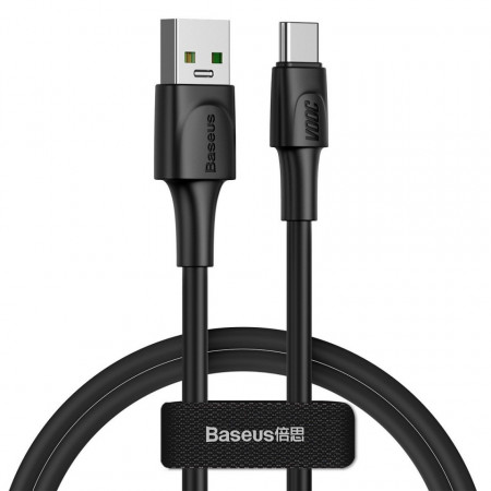 Cablu USB-C Baseus White Series, VOOC, QC, 5A, 1m (negru)