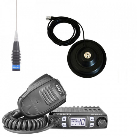 Promotie statie radio CB Avanti Micro + antena CB Megawatt ML 145 + baza magnetica