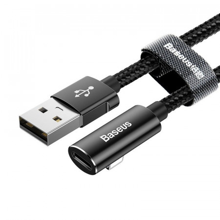 Cablu Lightning USB Baseus Rhytm Bent adaptor audio 1.2m (negru)