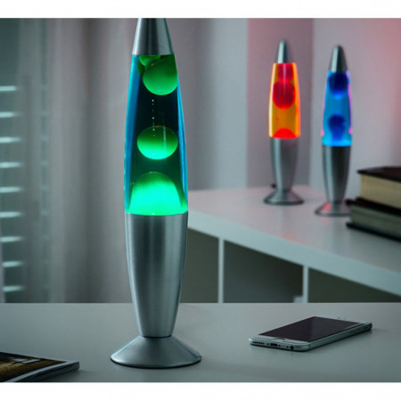 Lampa decorativa cu lava Albastra