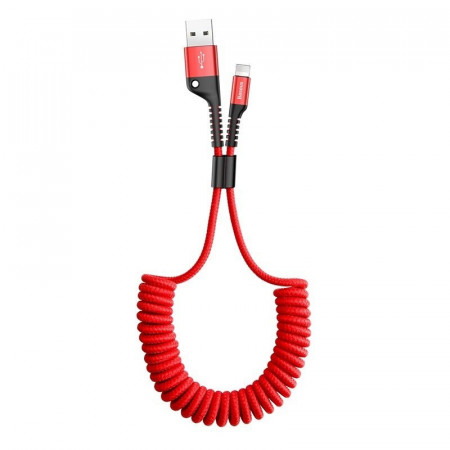 Cablu flexibil USB-C Baseus Spring 1m 2A (rosu)