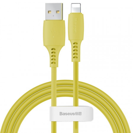 Cablu Lightning USB Baseus Colourful 1.2m 2.4A (galben)