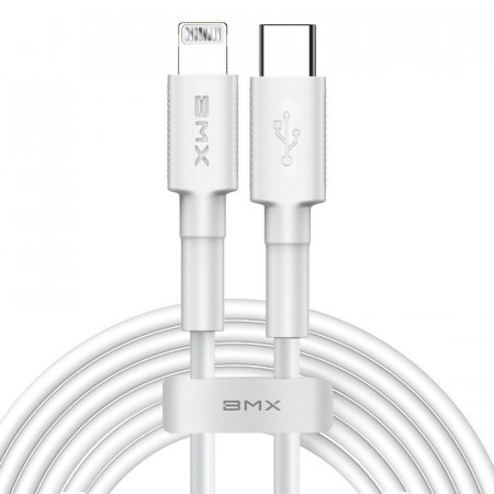 Cablu USB-C - Lightning Baseus BMX Mini White, MFi, Power Delivery, 18W, 1,8m (alb)