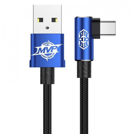 Cablu USB Type-C 90 grade Baseus MVP Elbow 2A 1m - albastru