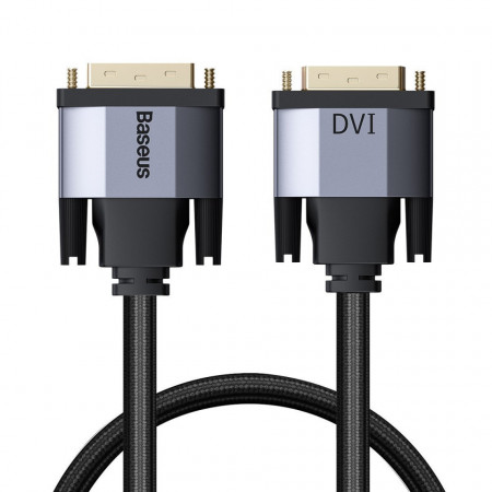 Cablu DVI Baseus Enjoyment Series, bidirectinal, 1m (gri)