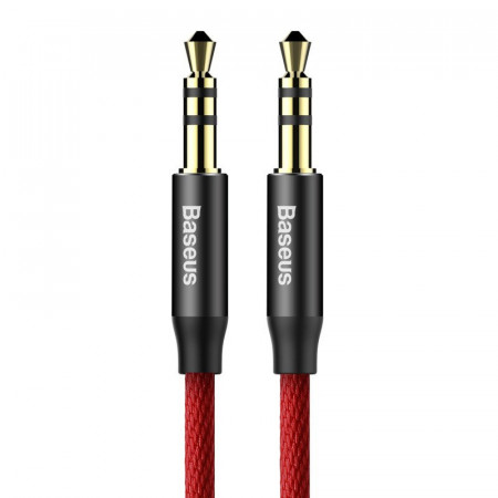 Cablu audio mini jack 3,5mm AUX Baseus Yiven 0,5m (rosu)