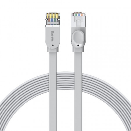 Cablu Ethernet plat Baseus High Speed, Ethernet RJ45, Gigabit, Cat.6, 8m (gri)