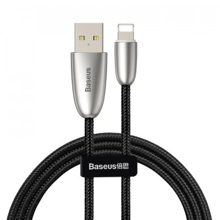 Cablu incarcare USB Lightning Baseus Torch cu lumina 2.4A 1m (negru)
