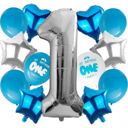 Set 14 baloane pentru aniversare 1 an