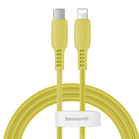 Cablu USB-C - Lightning Baseus Colourful, PD, 18W, 1.2m (galben)