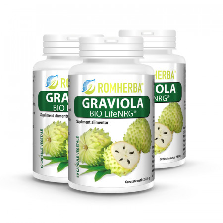 Graviola BIO LifeNRG cea mai eficienta 3 flacoane