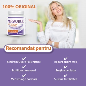 Megazitol 40:1 myo-inozitol & D-chiro-inozitol cură pentru 2 luni - Img 2