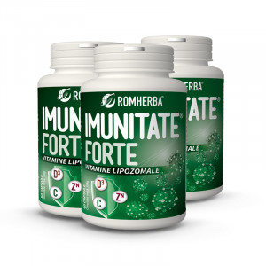 Imunitate Forte de la ROMHERBA cu Zinc, Vitamina C LIPOZOMALĂ forte și Vitamina D3 LIPOZOMALĂ