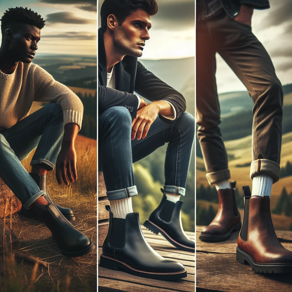 blugi slim fit vs straight leg cu Chelsea boots