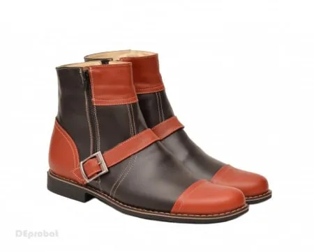 Ghete barbati piele naturala Maro casual-elegante cu fermoar