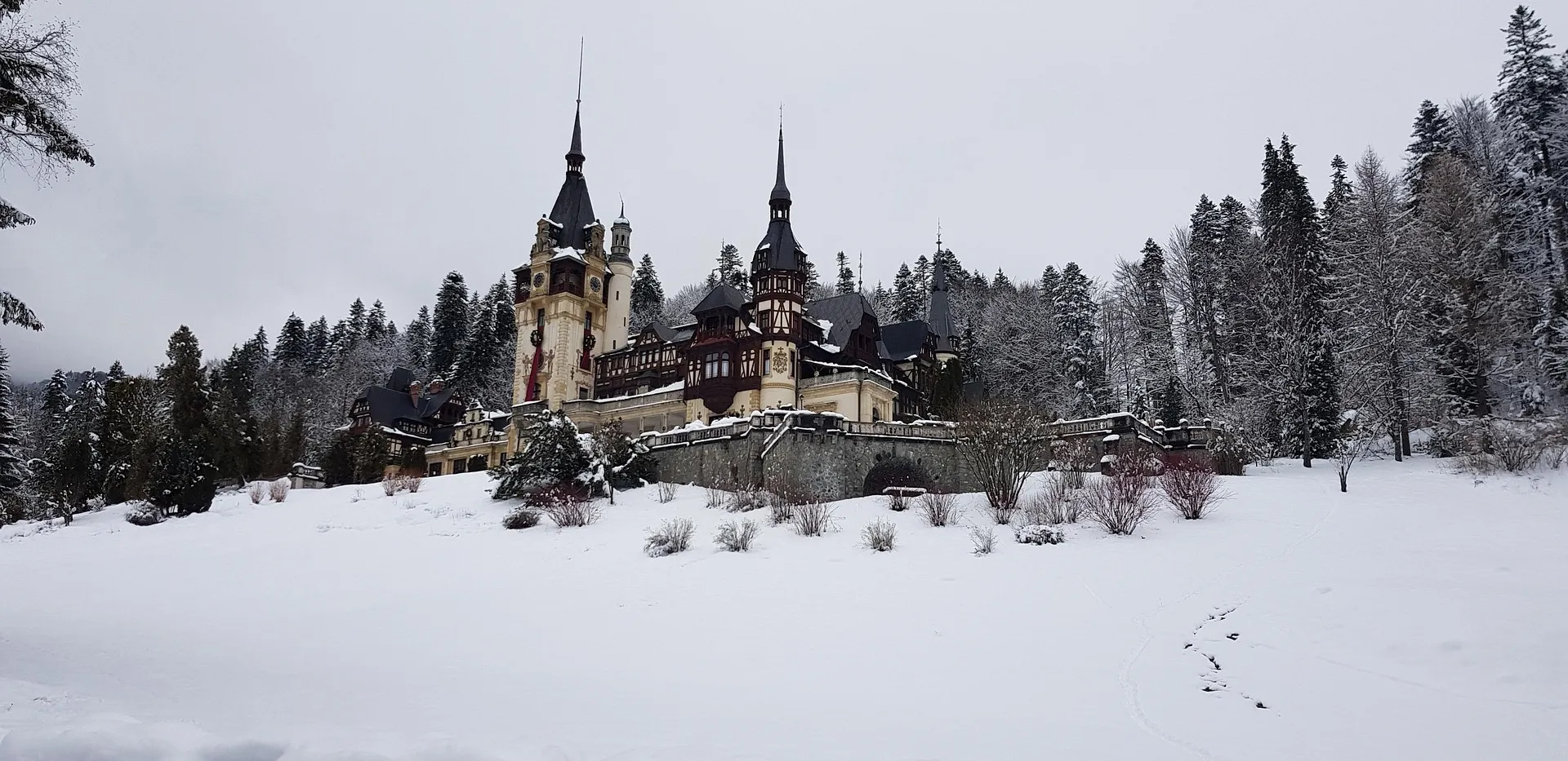 castel de sinaia sub zapada