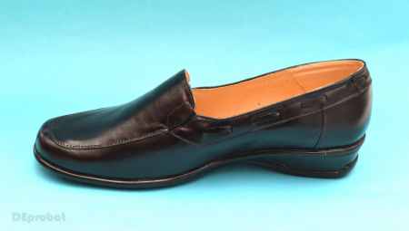 Pantofi dama piele naturala negri cu elastic cod P56 - Made in Romania - Img 4